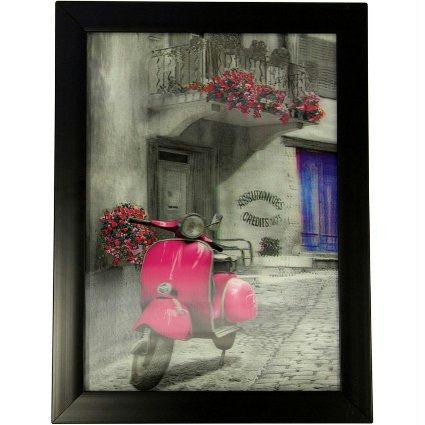 Iconic 3D 25x35cm - Pink Vespa