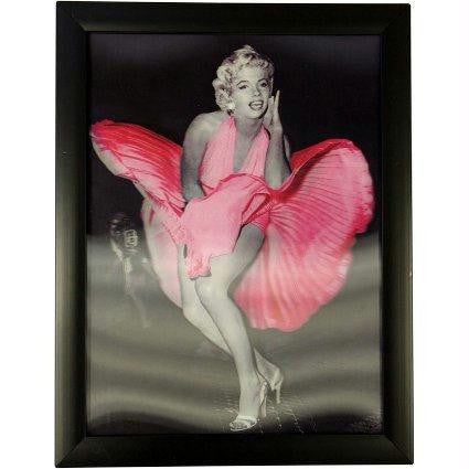 Iconic 3D 40x30cm - Marilyn Pink Dress