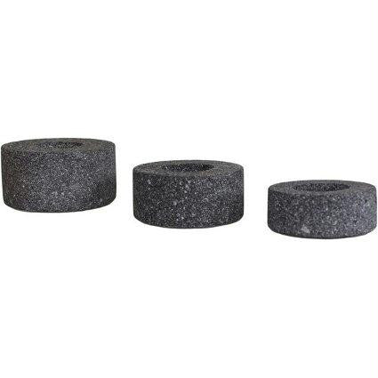 Lava Candle Holder Round - Set Of 3