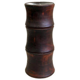 Lrg Brown Bamboo Candlestick