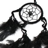 6x Bali Dreamcatchers - Small Round - Black-White-Red