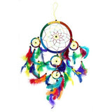 3x Bali Dreamcatchers - Large Round - Rainbow