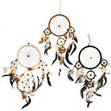 3xBali Dreamcatchers - Large Round - Cream-Coffee-Choc