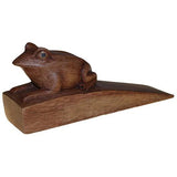 Handcarved Wooden Door-Stop - Frog