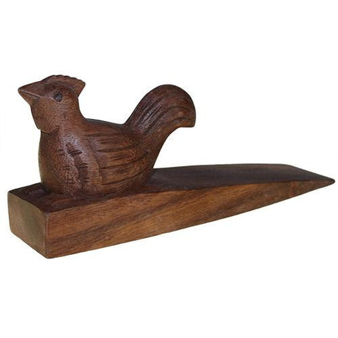 Handcarved Wooden Door-Stop - Chicken