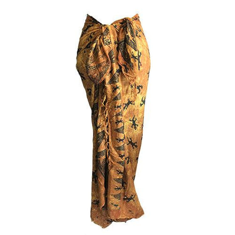 Bali Gecko Sarong - Chocolate