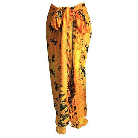 Bali Gecko Sarong - Yellow