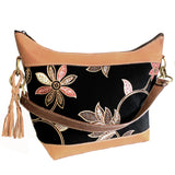 Batik & Leather Bag - Shoulder Bag - Black