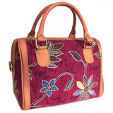 Batik & Leather Bag - Executive Bag - Ruby