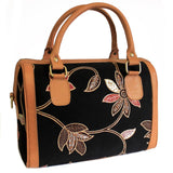 Batik & Leather Bag - Executive Bag - Black