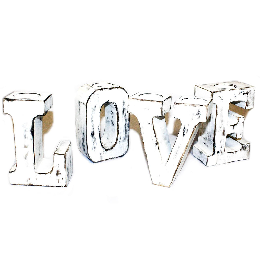 Big Letters - LOVE - Whitewash