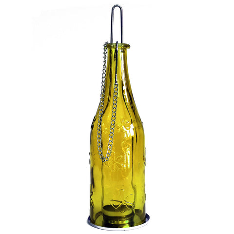 Recycled Bottle Lantern - Yellow