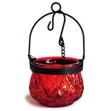 Moroccan Style Hanging Candle Lantern - Ruby