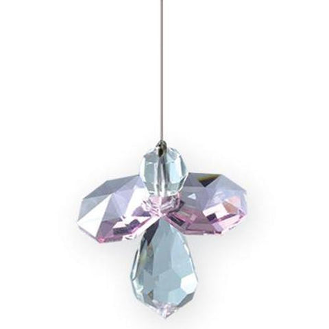 Birthstone Crystal Angel - Light Rose - October