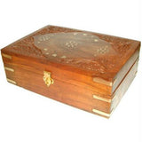 Carved Wooden Aromatherapy Box-holds 24x10ml