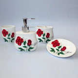 Ceramic Bath Set - Roses in Bloom