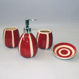 Ceramic Bath Set - Burgundy Bachelor