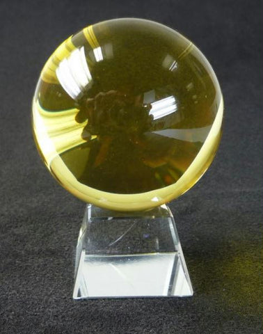 60mm Yellow Crystal Ball On Stand