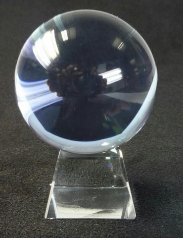 60mm Light Blue Crystal Ball On Stand