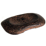 Coco Wood Soap Dish - Oval in Oval With Drain