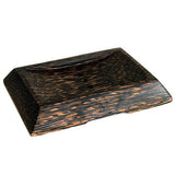 Coco Wood Soap Dish - Simple Square With Drain