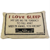 Canvas Cushion Cover - I love sleep