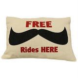 Canvas Cushion Cover - FREE Moustache Rides