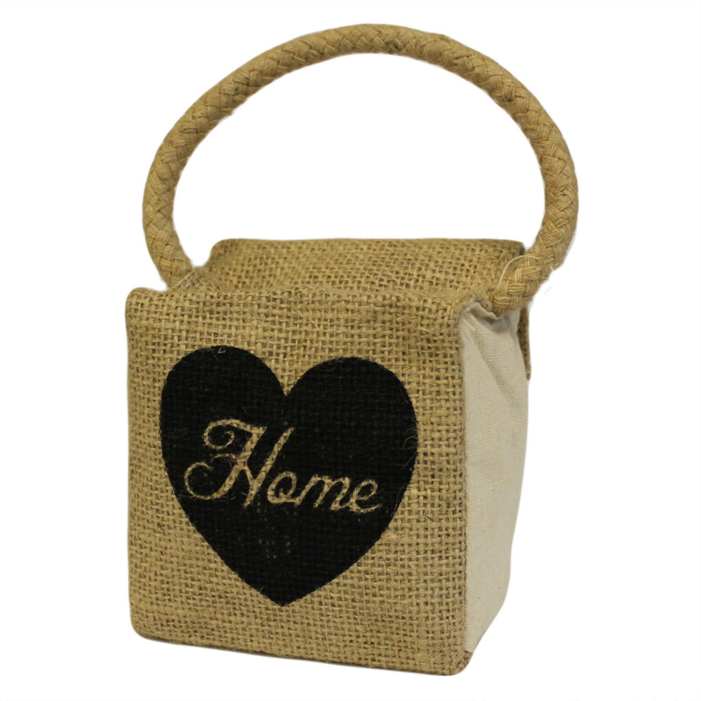 Sm Sq Cotton & Jute Door Stop - Heart Home