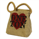 Sm Jute Ton Shape Door Stop - Heart ONE TON