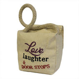 Small Sq Cotton Door Stop - Love, Laughter & DS