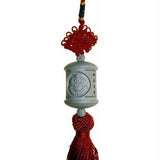 Buddha Wood Carving Tassel - Peach Wood