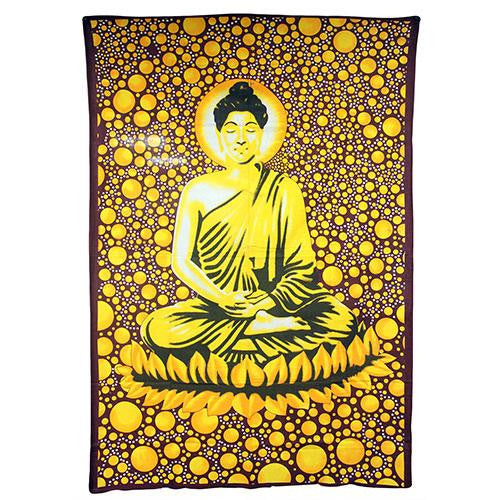 Large Brown Buddha Bedspread - Wall Art