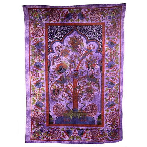 Tree of Life - Purple Bedspread - Wall Art