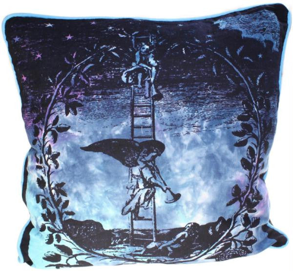 Angel on Ladder Cotton Print Cushion Cover