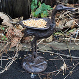 Cast Iron Bird Feeder - Stork - Natural