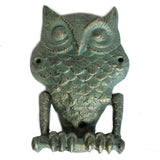 Cast Iron Knocker - Owl - Verdigris