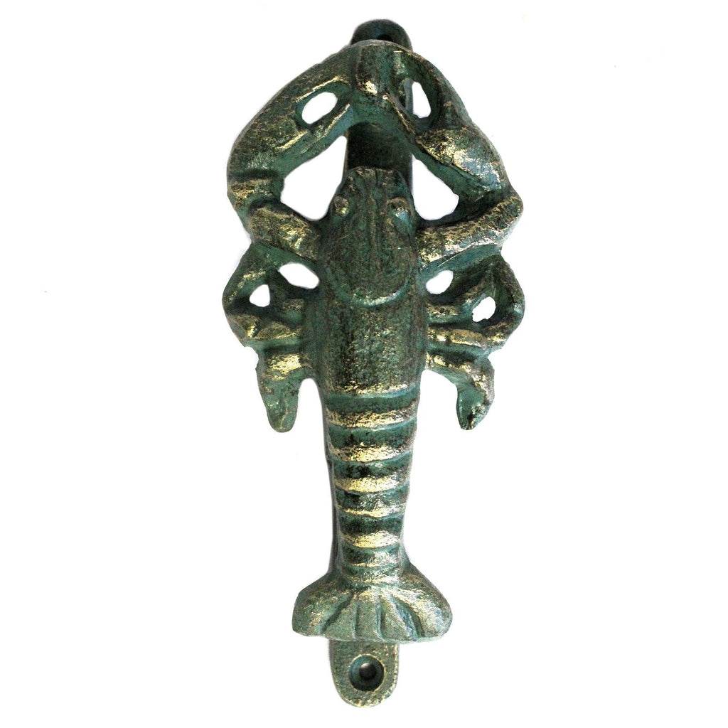 Cast Iron Knocker - Lobster - Verdigris