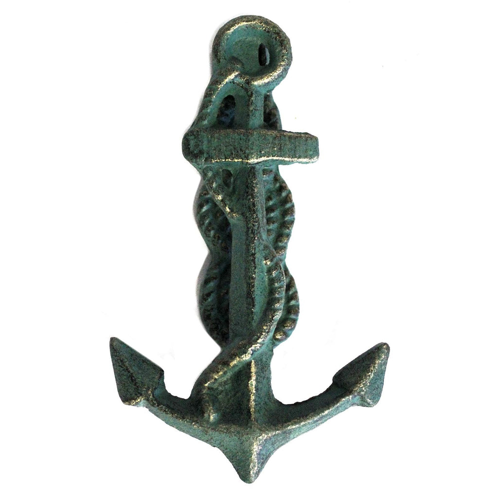 Cast Iron Knocker - Anchor - Verdigris