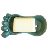 Cast Iron Soap Dish - Foot - Verdigris