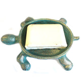 Cast Iron Soap Dish - Turtle - Verdigris