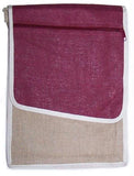 Jute Laptop Bag - Burgundy