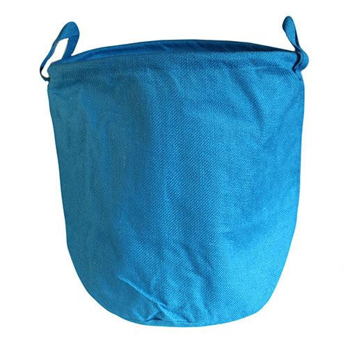 Jute Laundry Basket - Blue