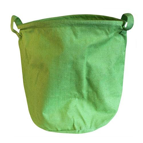 Jute Laundry Basket - Green