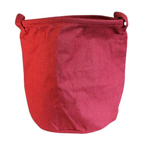 Jute Laundry Basket - Red