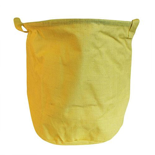 Jute Laundry Basket - Yellow