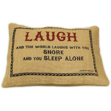 Jute Cushion Cover - Laugh