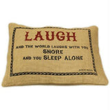 Jute Cushion Cover - Laugh