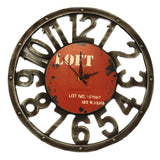 Large Loft Clock - Red