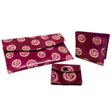 Leather Purse Set - Om - Pink