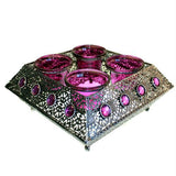 Moorish Quad Lrg Square Candle Holder